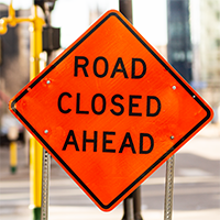 Road Work Ahead Sign